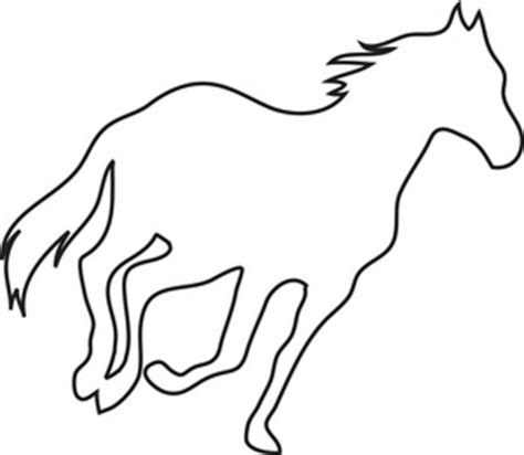 Create the outline for and finish legs. Running Horse Outline - ClipArt Best