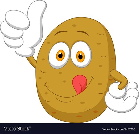 Cute Potato Cartoon Thumb Up Royalty Free Cliparts Vectors And Stock