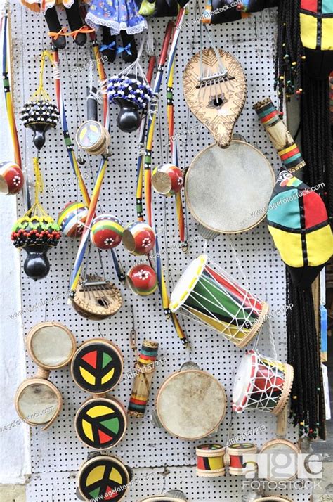 Traditional Musical Instruments Street Sale Salvador Bahia Unesco