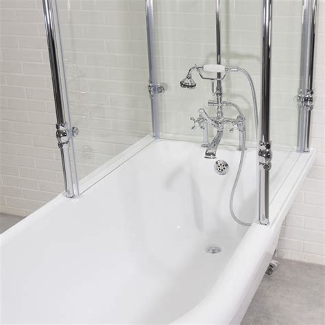 Oasis 59 Extra Wide Clawfoot Shower Tub With Glass Shower