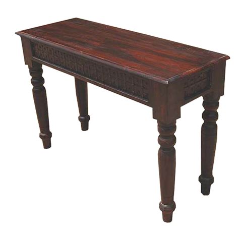 Iron Accent Wood Handcrafted Entryway Console Table