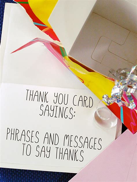 Thank You Card Sayings Phrases And Messages Thank You Card Sayings
