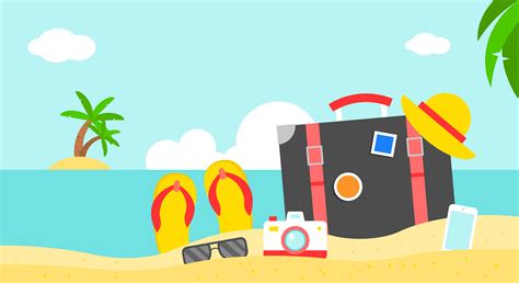 Summer vacation, Summer beach poster vector illustration - Download ...
