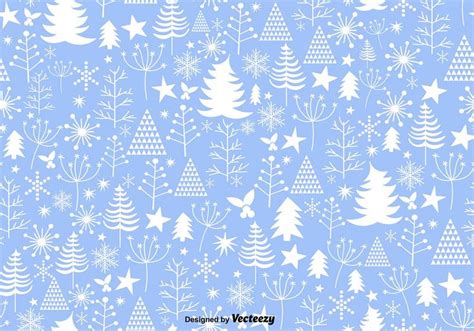 Blue Winter Christmas Seamless Pattern Winter Christmas Seamless