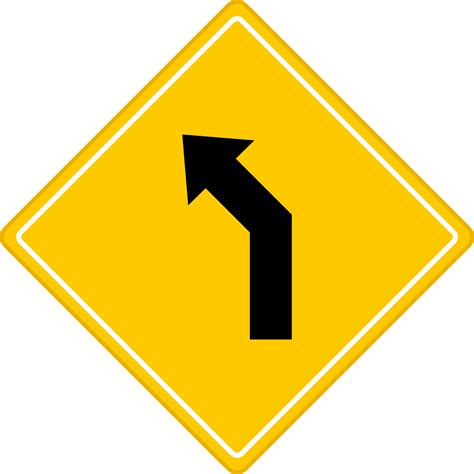 Curve Yellow Road Sign Or Traffic Sign Street Symbol Illustration