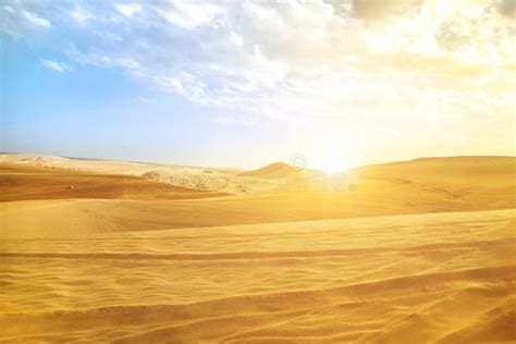 Desert Landscape Qatar Stock Image Image Of Arid Gold 158675649