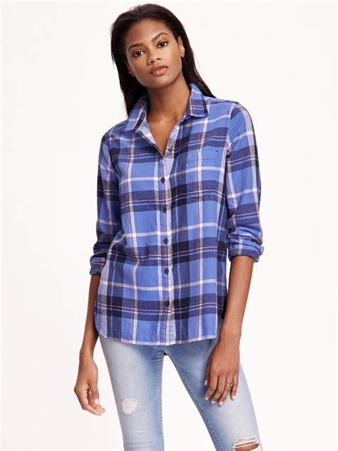 Product Photo Womens Flannel Shirt Flannel Top Outfit Blue Long