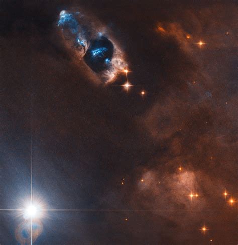 Hubble Captures Herbig Haro Objects Of A Newborn Star