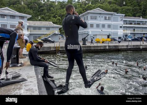 Caribbean Divers Along With Two Canadian Armed Forces Divers From Fleet