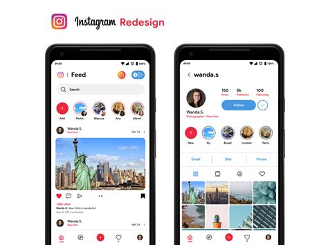 Instagram Redesign (Concept) by Igor S. on Dribbble