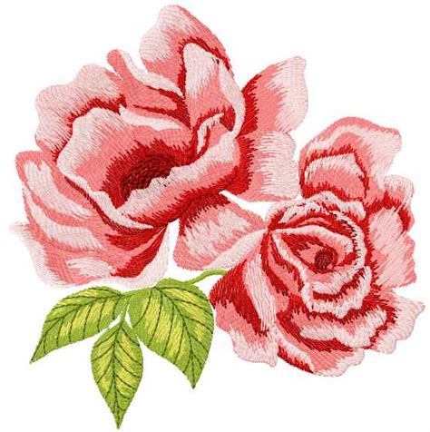 You can download free flower vector in.ai and.eps format. Two red roses free machine embroidery design - Free ...