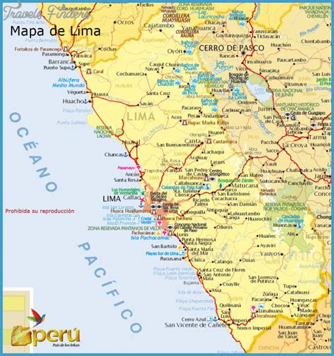 Lima Map Travelsfinderscom