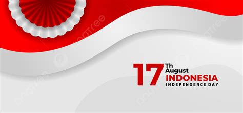 Indonesia Independence Day Banner Background With A Wavy Flag