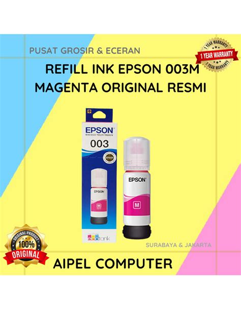 003m Refill Ink Epson 003 Magenta Original Resmi Swalayan Komputer