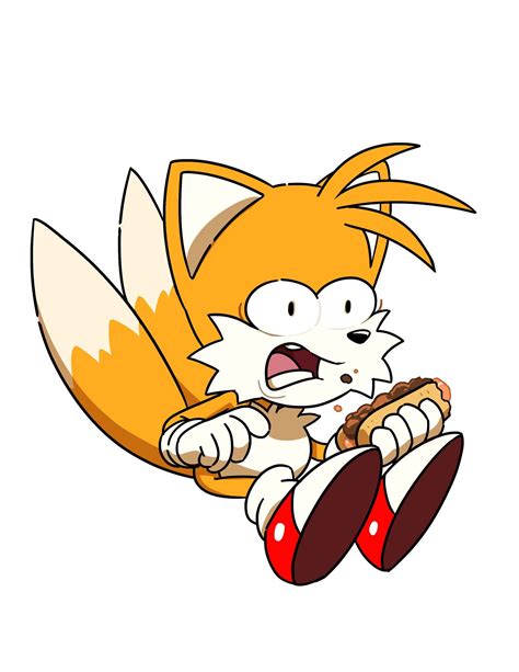 Hd Cutout Of Tails Choking On A Chilli Dog Posted By Sega