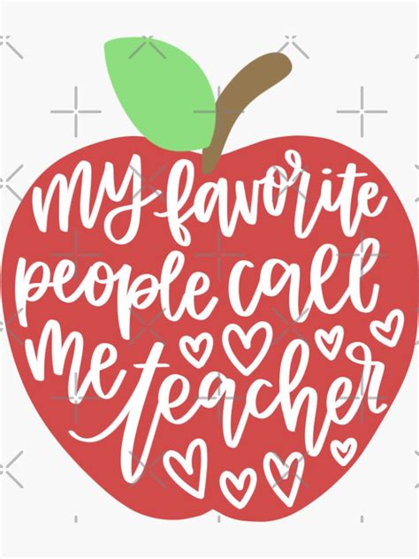My Favorite People Call Me Teacher Sticker By Jaquemv Redbubble