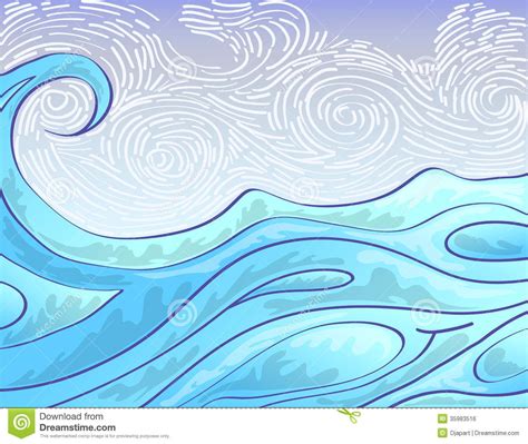 Sea Wave In Hand Draw Sea Drawing Wave Drawing How To Draw Hands