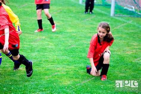 Girl Playing Football Stock Photo Picture And Low Budget Royalty Free