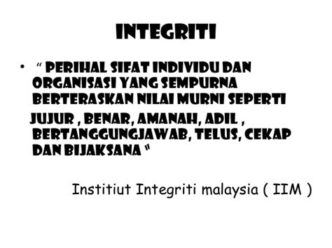 Sesuai untuk rujukan peserta kursus ptkfull description. Etika & integriti dlm perkhidmatan awam
