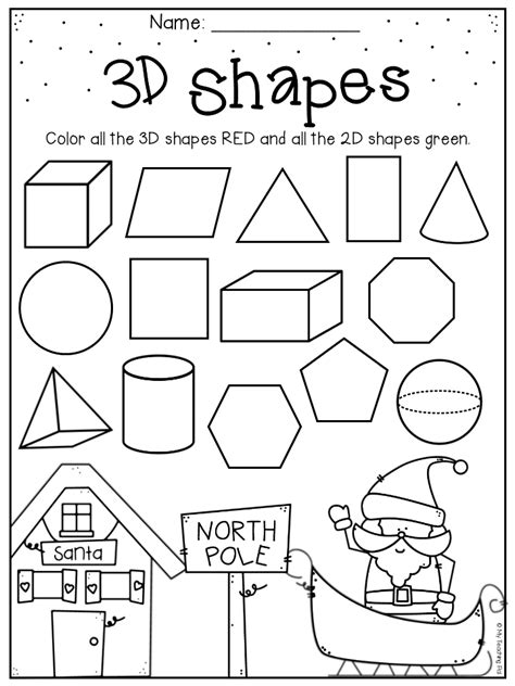 20 3d Shapes Worksheets Kindergarten Coo Worksheets