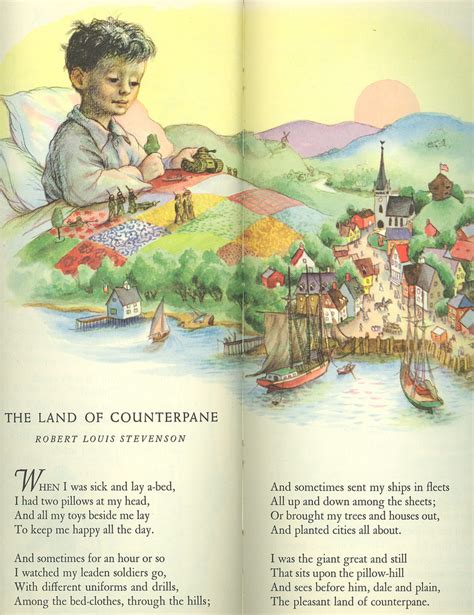 Refers to person, place, thing, quality, etc. The Land of Counterpane | From The Tall Book of Make ...