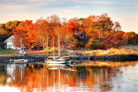 Autumn In The Small Village Of Essex On Cape Ann Photograph By Denis