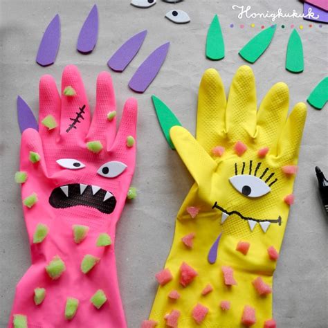 Glove Monsters In 2020 Craft Inspiration Crafts Monster Gloves