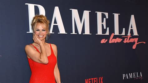 Pamela Anderson Wore A Baywatch Red Dress To The Premiere Of Her