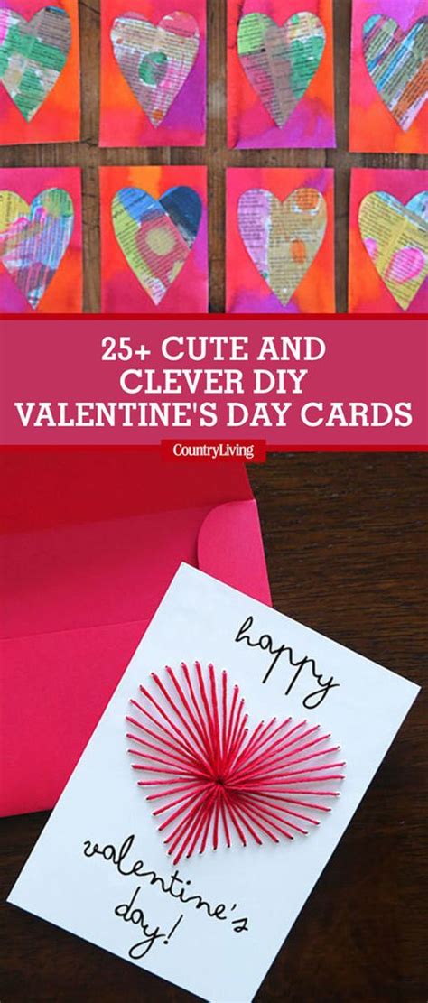 26 Diy Valentines Day Cards Homemade Valentines Country Living