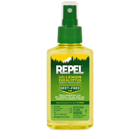 Repel Plant Based Lemon Eucalyptus Insect Repellent Pump Spray 4 Ounce