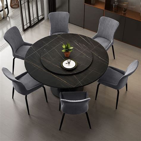 Jacqueline Round Dining Table Turntable Top 80 80