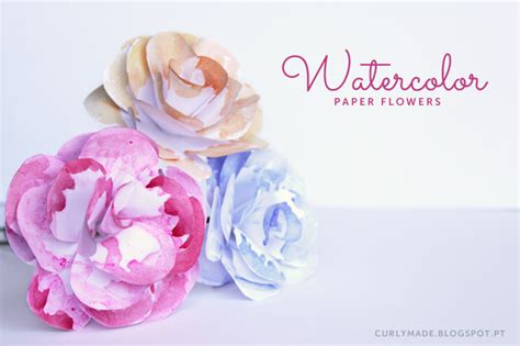 Diy Watercolor Paper Flowers Curly Made