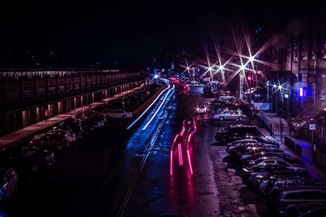 3049676 Cars City City Lights Dark Light Streaks Long Exposure