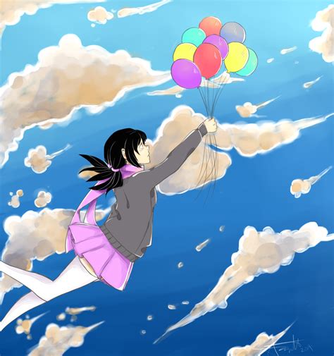 Flying With Balloons By Altaurie On Deviantart