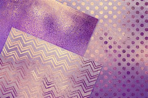 Purple Gold Pattern And Textures