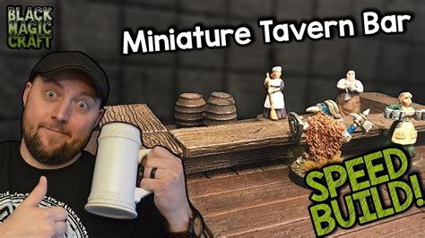 Miniature Modular Tavern Bar For Dandd Tutorial Black Magic Craft