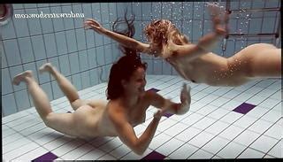 Iva Brizgina And Paulinka Hot Softcore Lesbians In The Pool Tubator