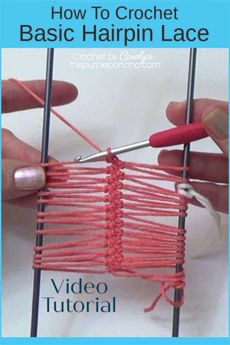 learn how to crochet basic hairpin lace in this video tutorial on the purple poncho crochet by