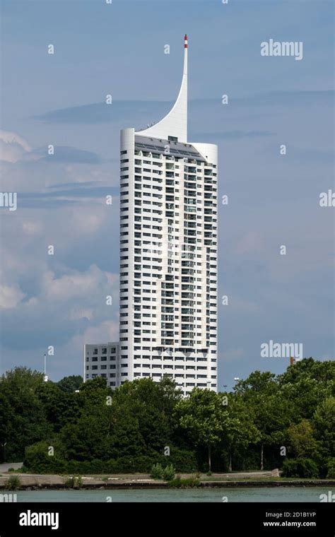 Vienna Austria View Of The Modern Hochhaus Neue Donau Residential Tower Building Architect