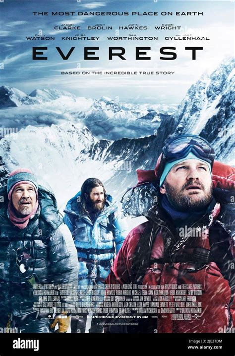 Josh Brolin Jake Gyllenhaal Jason Clarke Poster Everest 2015 Stock