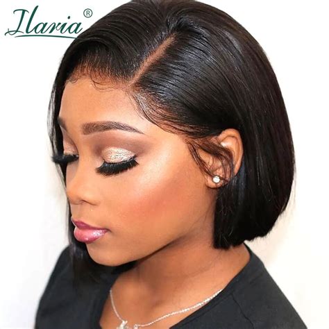 Aliexpress Com Buy Ilaria Short Lace Front Human Hair Wigs For Black