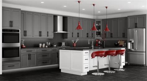 Kitchen cabinet design ideas, remodel projects photos & gallery. Smokey Shaker Ready to Assemble Kitchen Cabinets