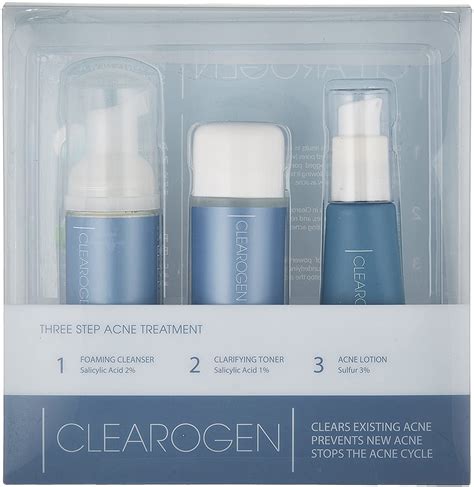Clearogen Sensitive Skin Acne Treatment Set With Sulfur Lotion Foaming