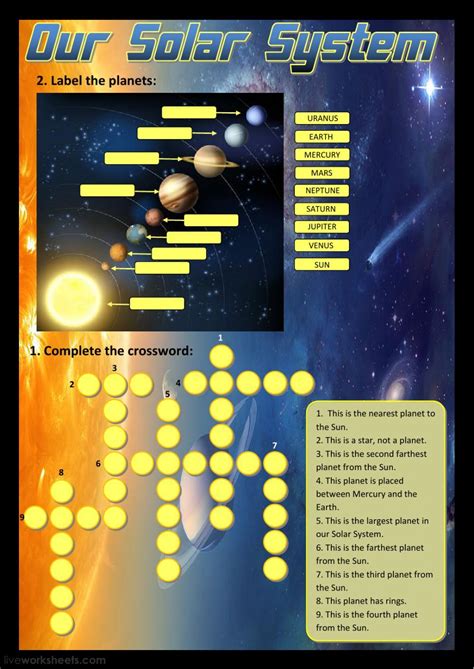Our Solar System Interactive Worksheet Our Solar