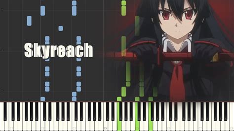 Akame Ga Kill Opening 1 Skyreach Piano Synthesia Youtube