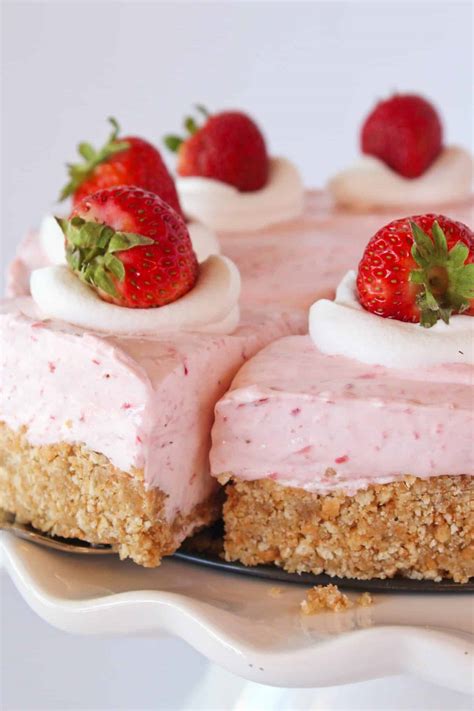 Easy No Bake Strawberry Cheesecake Practically Homemade