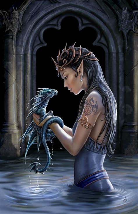 Anne Stokes Women Elves Digital Art Fantasy Art Dragon Portrait