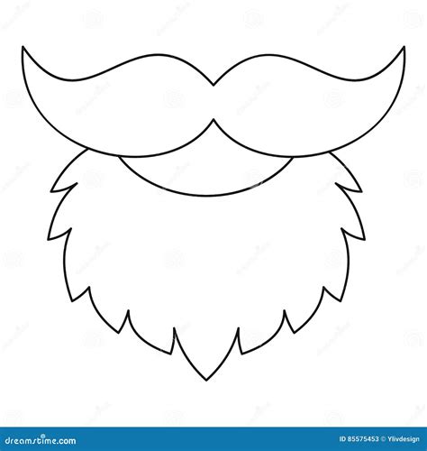 Beard Icon Outline Style Stock Vector Illustration Of Tradition