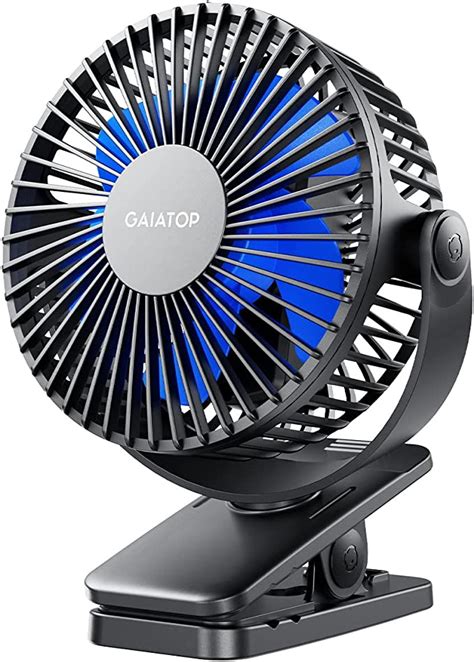 Gaiatop Portable Clip On Fan Battery Operated Small Powerful Usb Desk