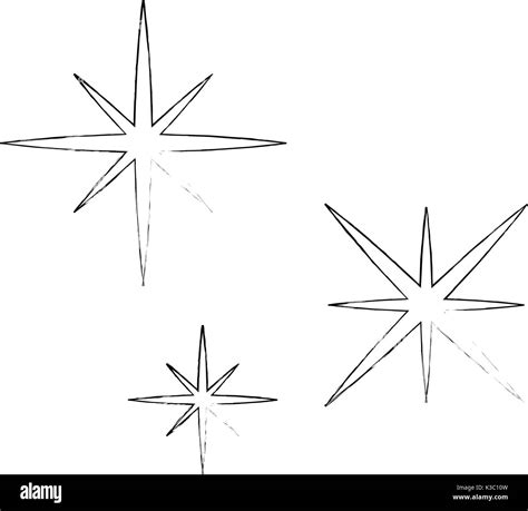 Starry Sky Scene Icon Stock Vector Image And Art Alamy